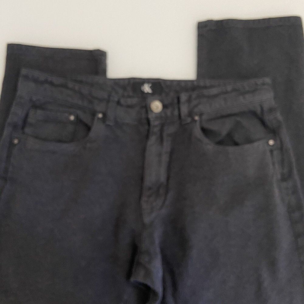 Calvin Klein Men's Jersey Knit Flat Front Trousers Size 32x29 Dark Gray Slim Fit